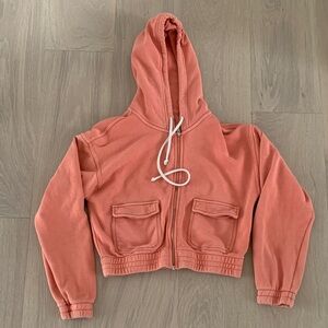 AERIE Coral Knit Hoodie
